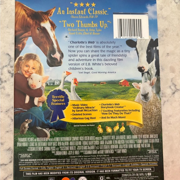 New 4 Kids DVDs Mary Poppins Bambi Sleeping Beauty Charlotte’s Web - Picture 10 of 10